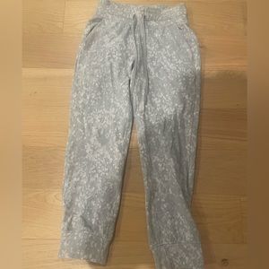Grey Lululemon Read to Rulu High-Rise Cropped Jogger